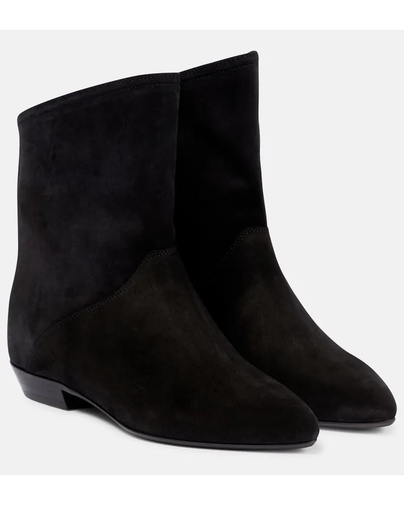 Isabel Marant Ankle Boots Solvan aus Veloursleder Schwarz