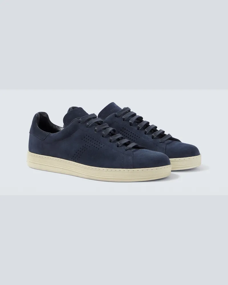 Tom Ford Sneakers Warwick aus Veloursleder Blau
