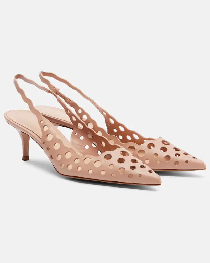 Gianvito Rossi Slingback-Pumps 55 aus Leder Rosa