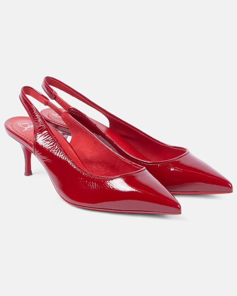 Christian Louboutin Slingback-Pumps Sporty Kate 55 aus Lackleder Rot