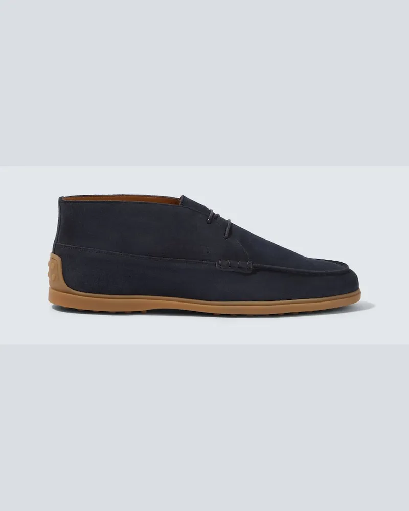 TOD'S Desert Boots Gommino aus Veloursleder Blau