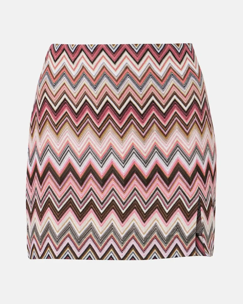 Missoni Minirock aus Häkelstrick Multicolor