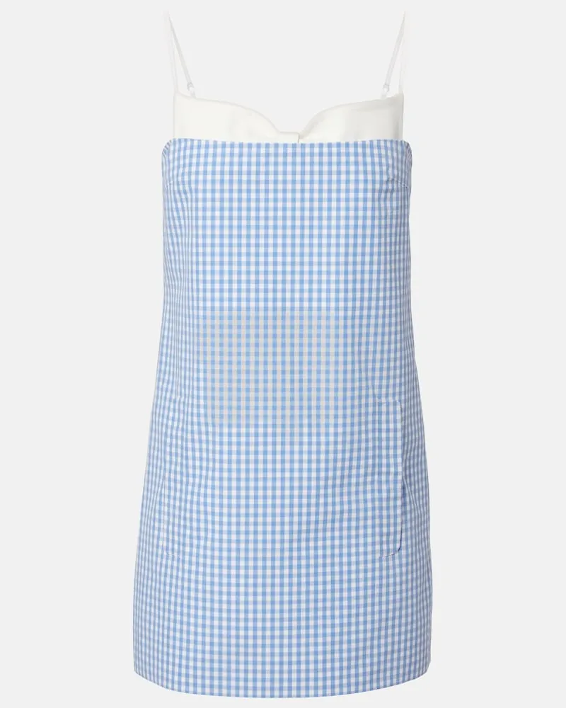 SHUSHU/TONG Minikleid aus Baumwolle Blau