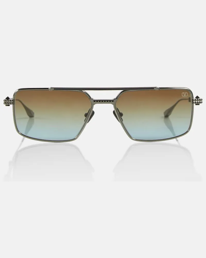 Valentino Garavani Aviator-Sonnenbrille V-Sei Braun