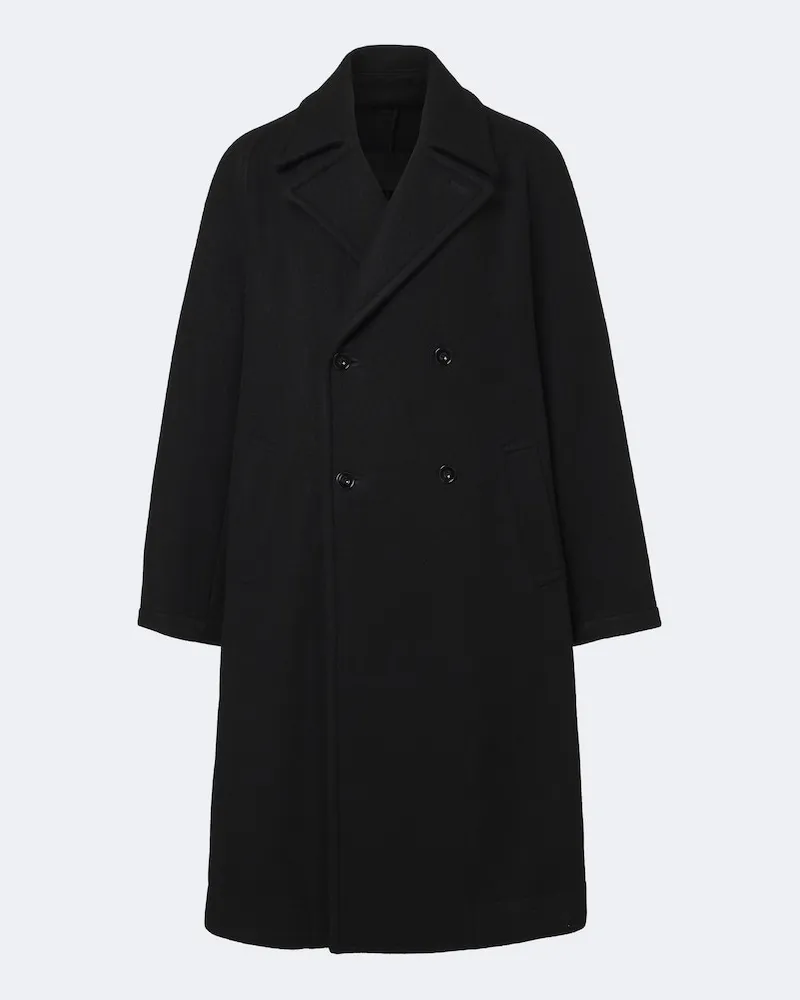 Christophe Lemaire Mantel aus Wolle und Alpakawolle Schwarz