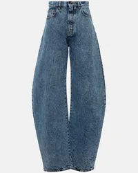 Alaïa Alaia High-Rise Barrel Jeans Blau