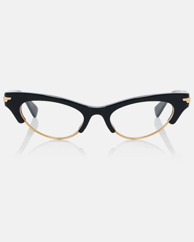 Bottega Veneta Cat-Eye-Brille Fashion Show Schwarz