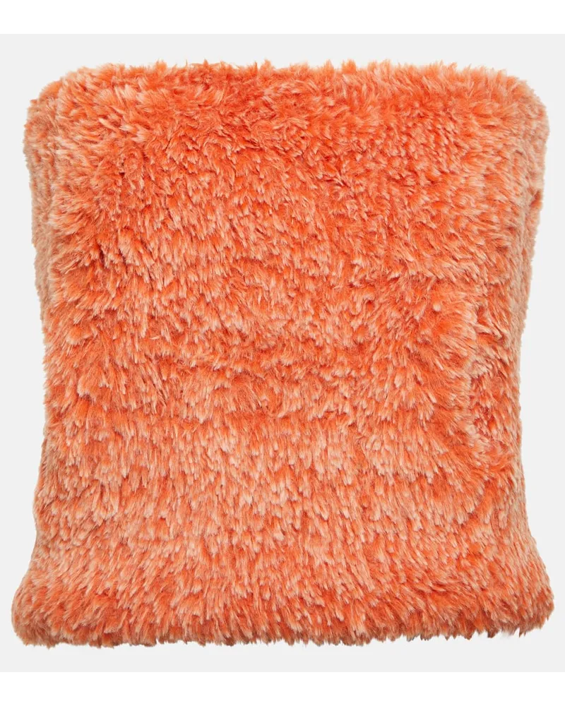 J.W.Anderson Bandeau-Top aus Faux Shearling Rot