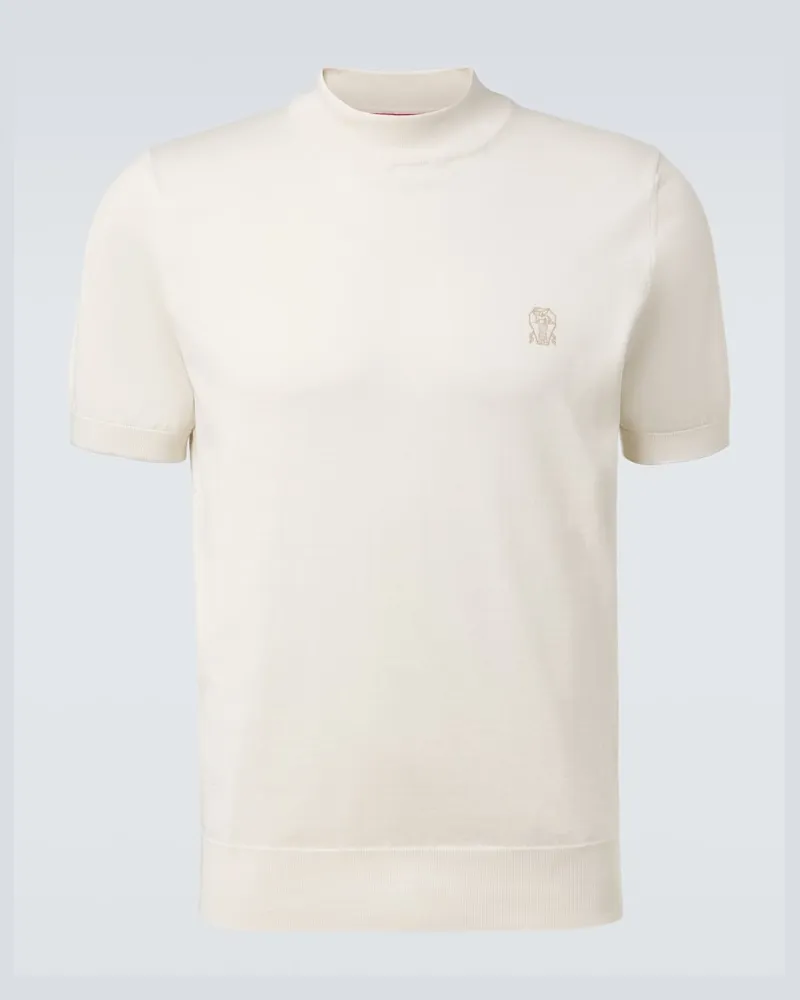 Brunello Cucinelli Sweatshirt aus Baumwolle Weiß