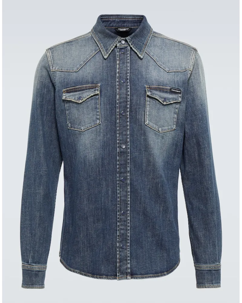 Dolce & Gabbana Jeanshemd Blau