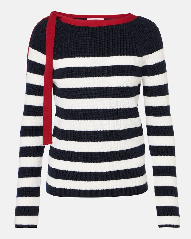 Max Mara Pullover aus Schurwolle Weiß
