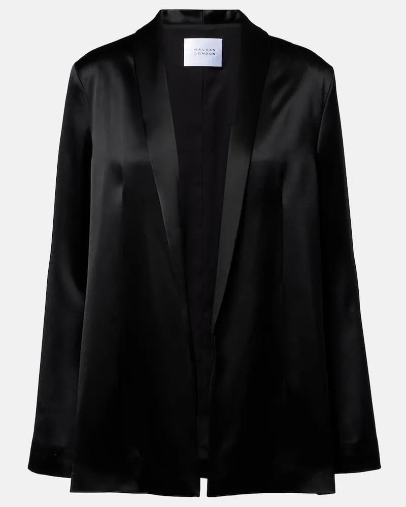 GALVAN Blazer Julianne aus Satin Schwarz