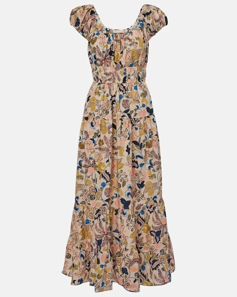 Ulla Johnson Midikleid Paloma aus Baumwollpopeline Multicolor
