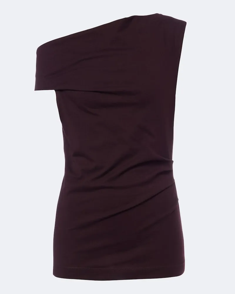 Dries van Noten Top aus Baumwoll-Jersey Violett