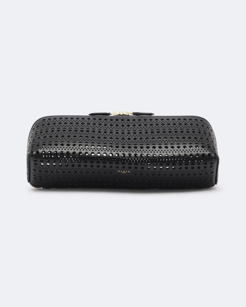 Alaïa Alaïa Clutch Delta Vienne aus Leder Schwarz