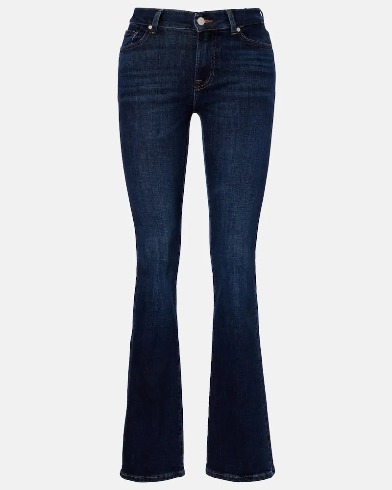 7 for all mankind Low-Rise Bootcut Jeans Blau