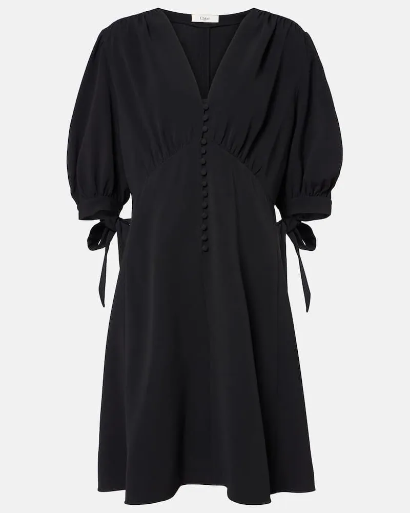 Chloé Chloé Minikleid aus Crêpe Schwarz