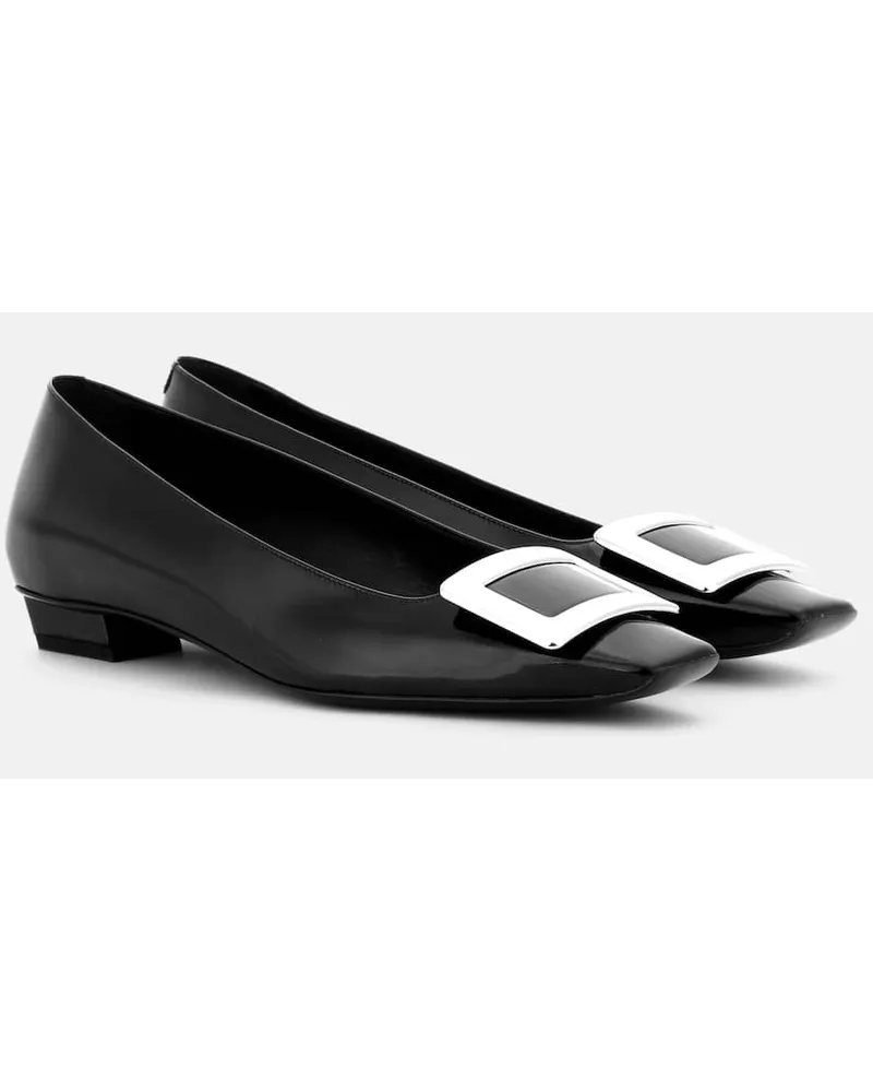 Roger Vivier Ballerinas Belle Vivier aus Lackleder Schwarz