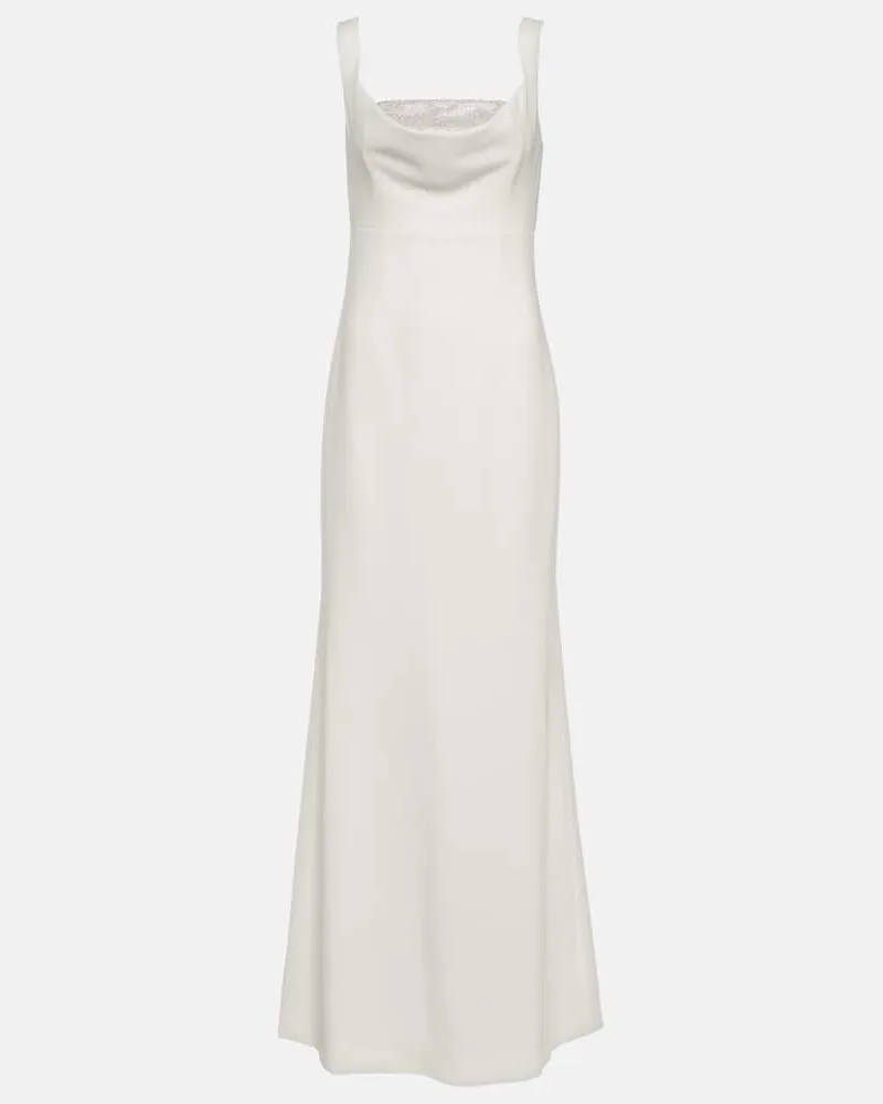 Roland Mouret Robe aus Crêpe Weiß
