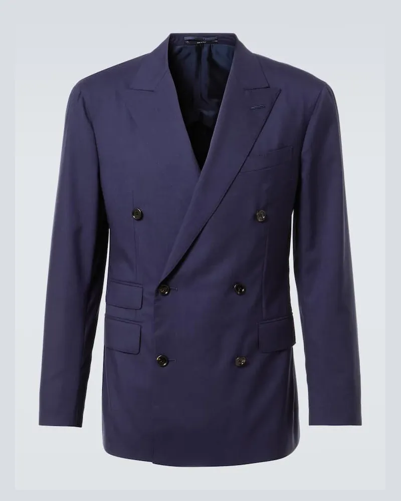 Dunhill Blazer Tropical aus Wolle Blau