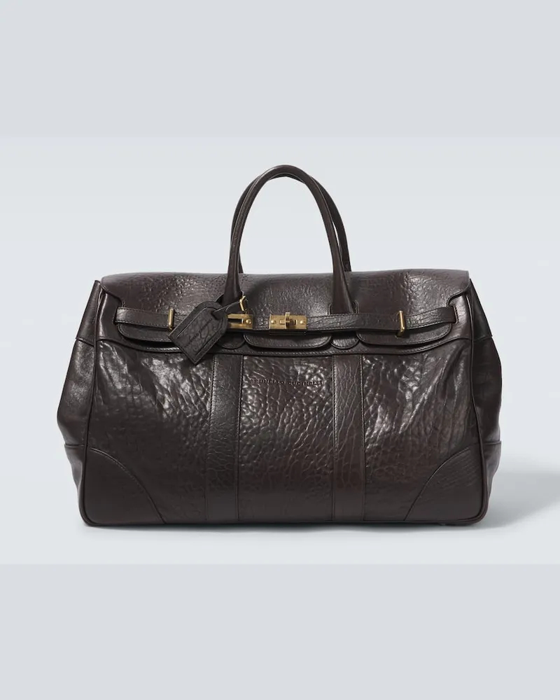 Brunello Cucinelli Weekender aus Leder Braun
