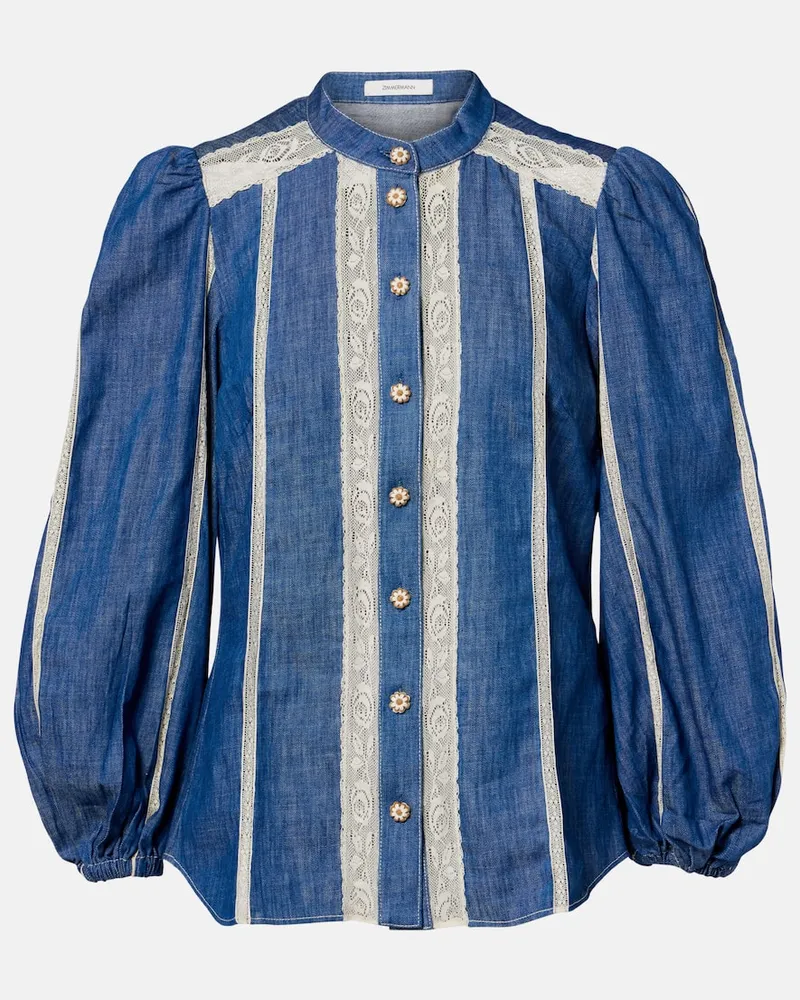 Zimmermann Jeansbluse Awaken Blau