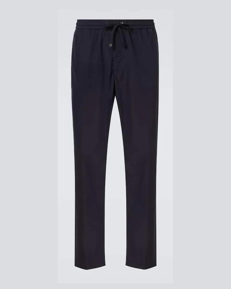 Moncler Gerade Hose Blau