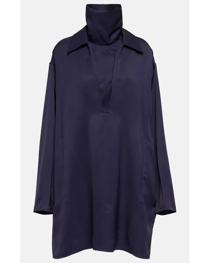 Jil Sander Minikleid mit aus Satin Blau