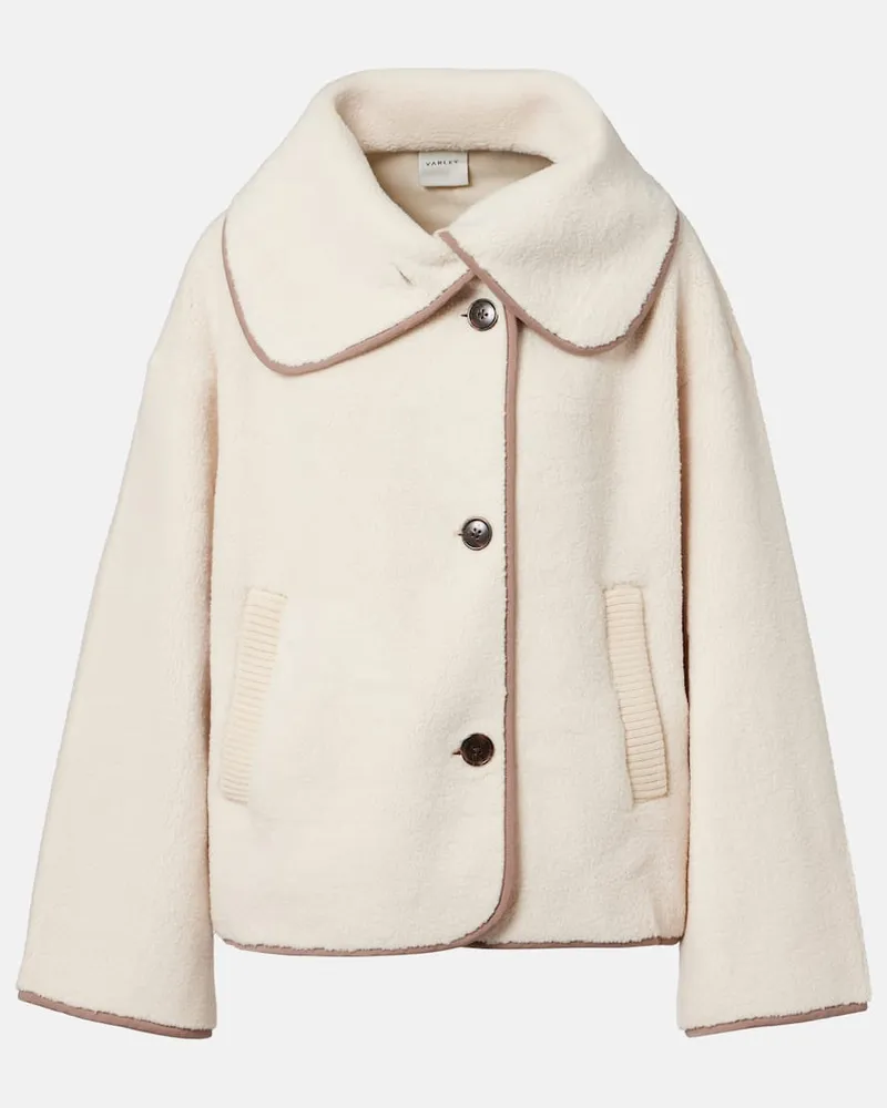 Varley Jacke Romane aus Teddyfleece Weiß