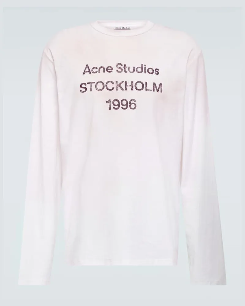 Acne Studios Longsleeve aus Jersey Weiß