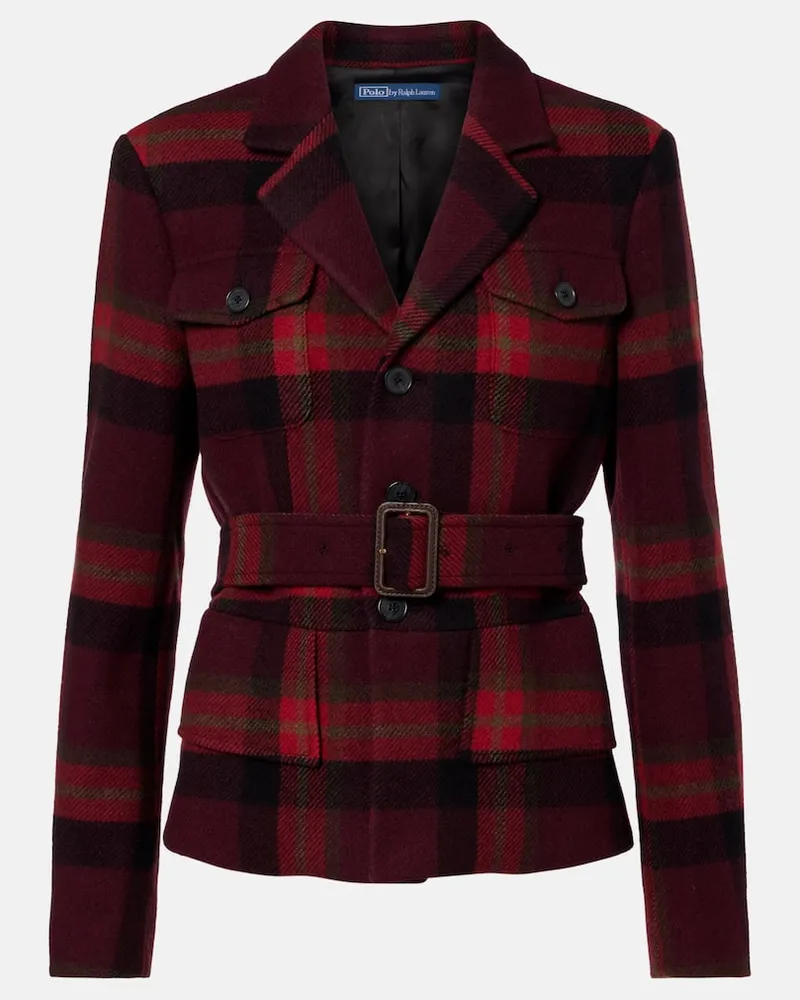 Ralph Lauren Blazer aus Tweed Rot