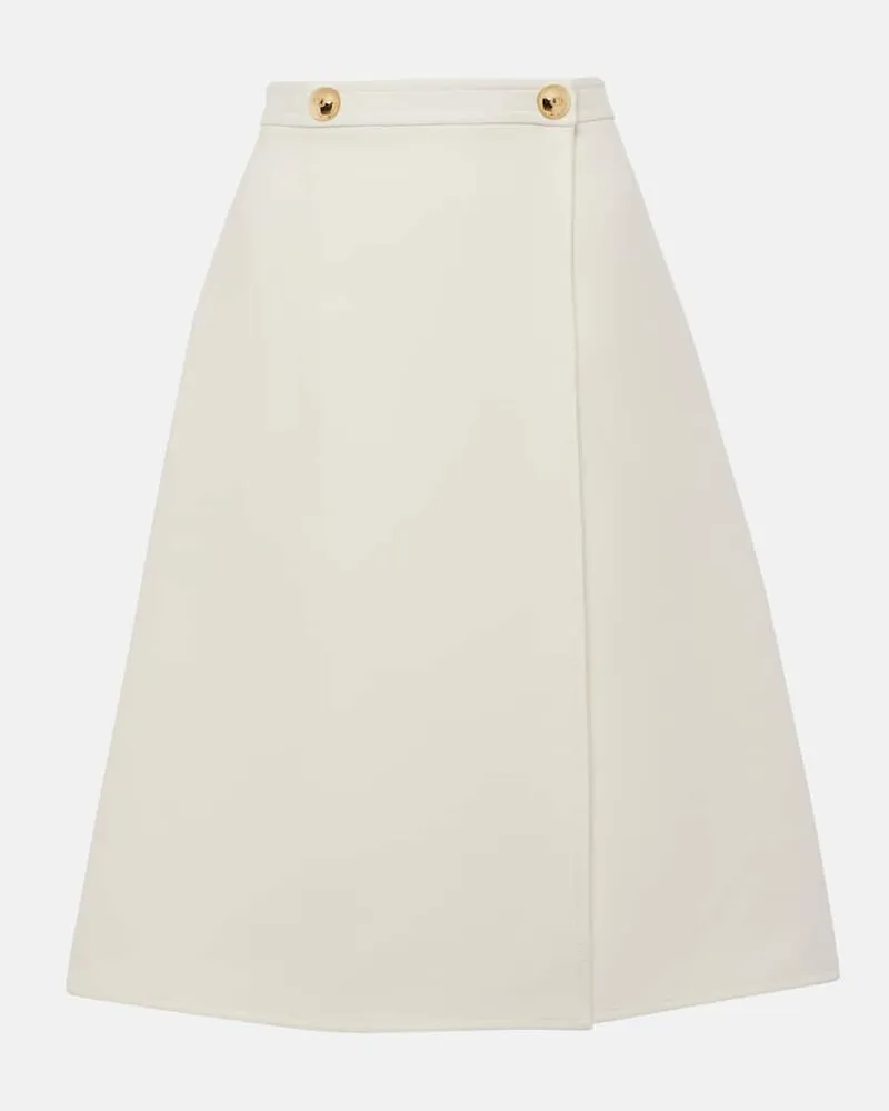 Valentino Garavani Midirock aus Crepe Couture Weiß