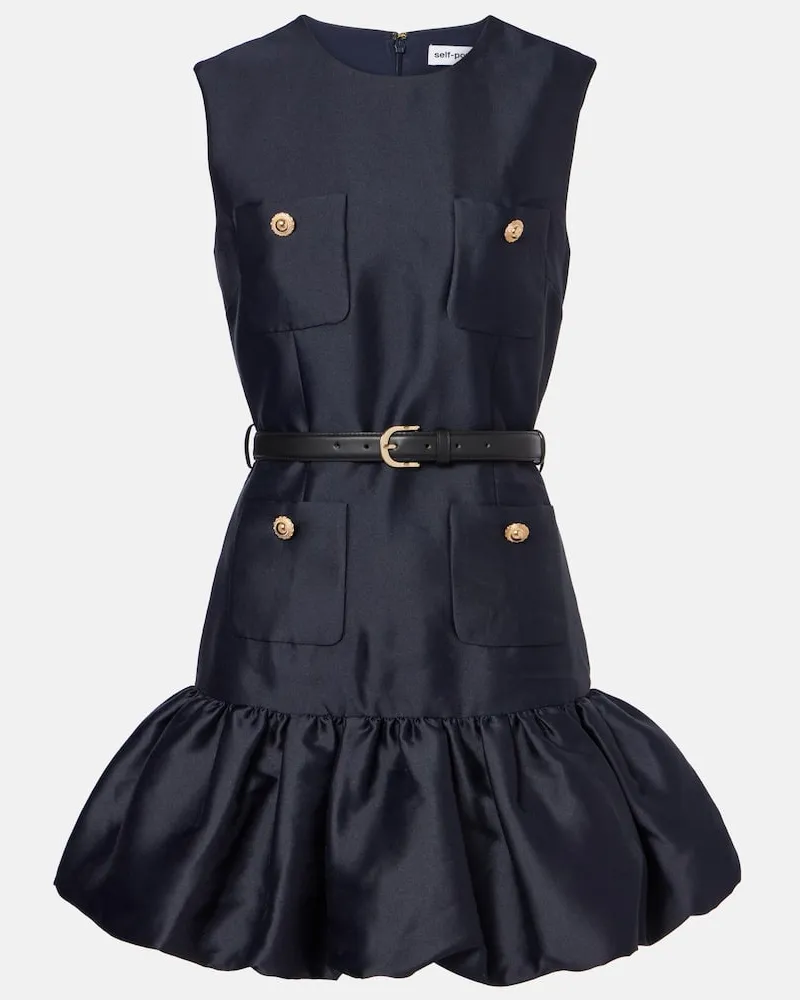 Self-Portrait Minikleid Blau