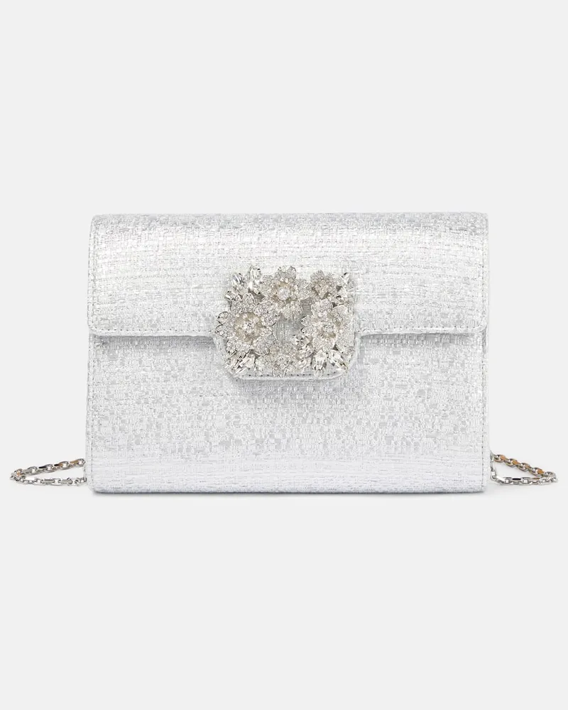 Roger Vivier Verzierte Schultertasche Silber