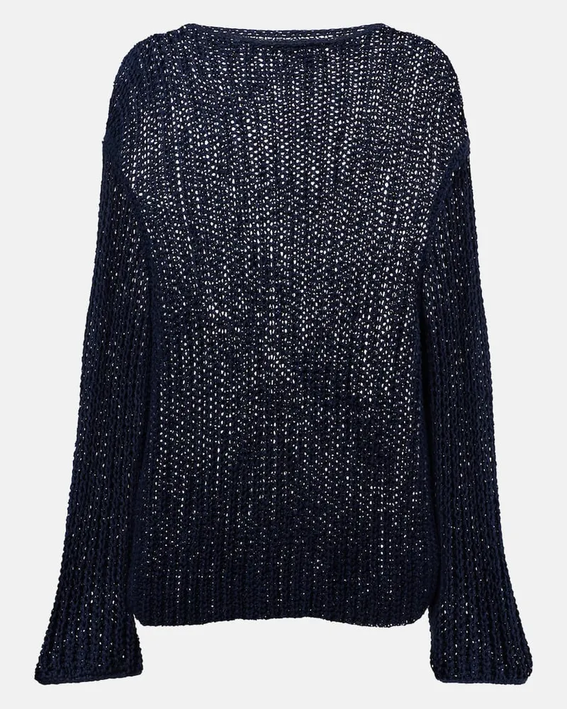 KHAITE Pullover Elowen aus einem Baumwollgemisch Blau