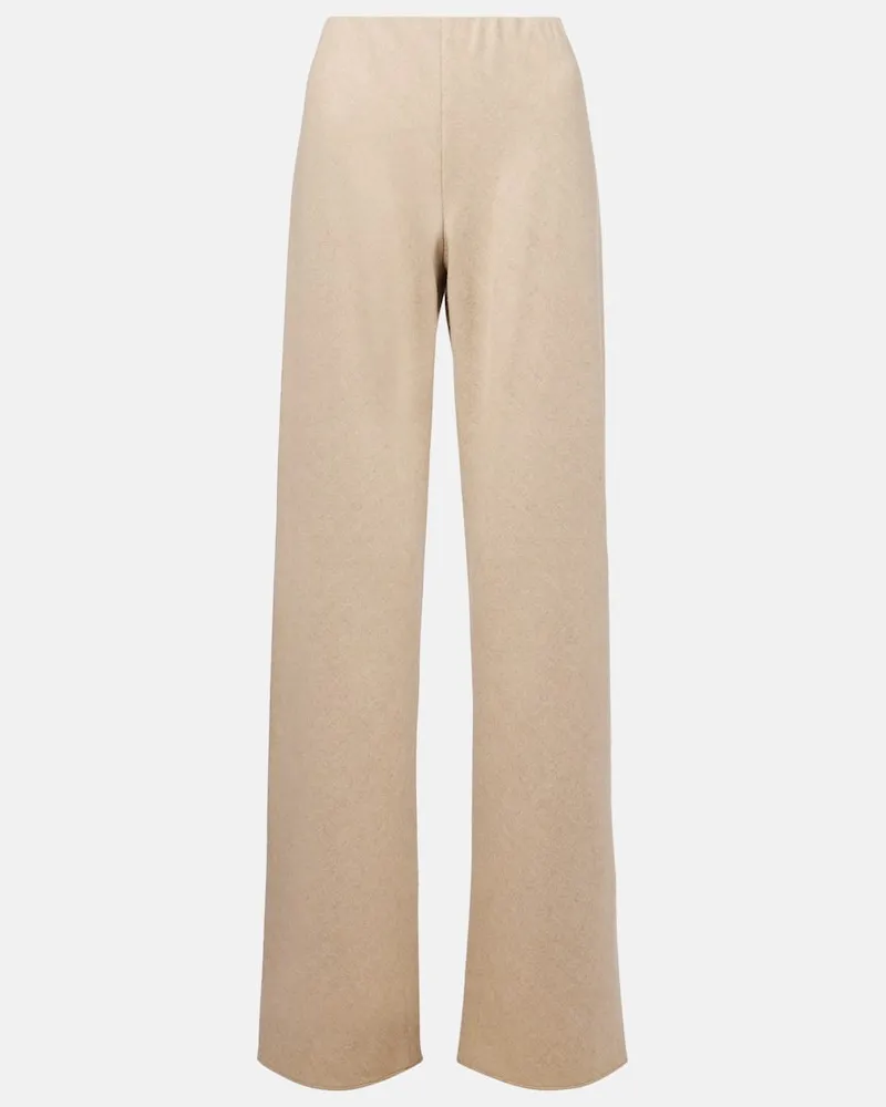 Vince Weite High-Rise-Hose Beige