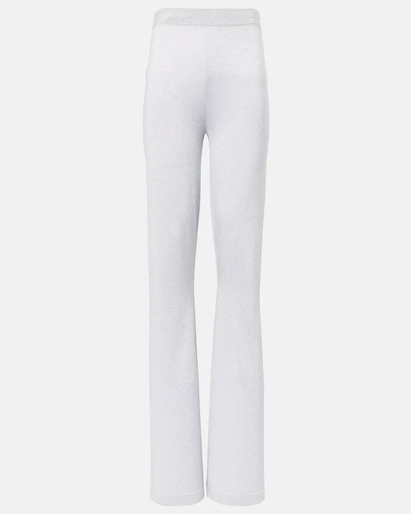 Missoni Gerade Hose aus Strick Silber
