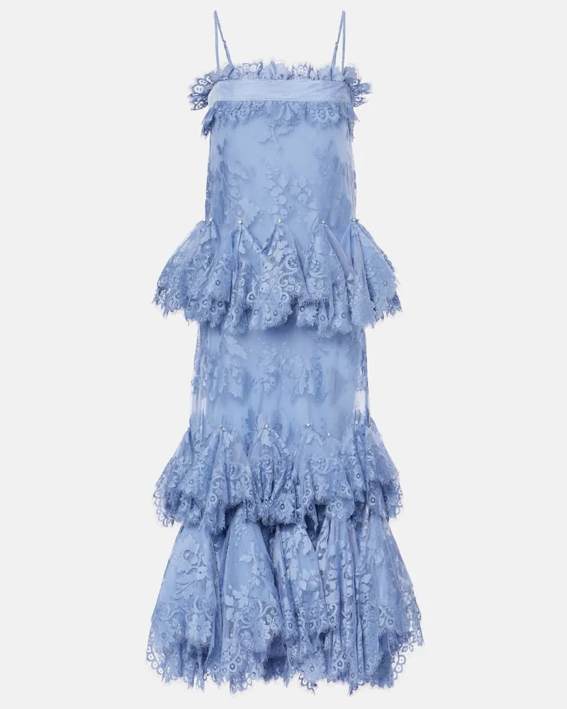 Zimmermann Robe Eden aus Spitze Blau