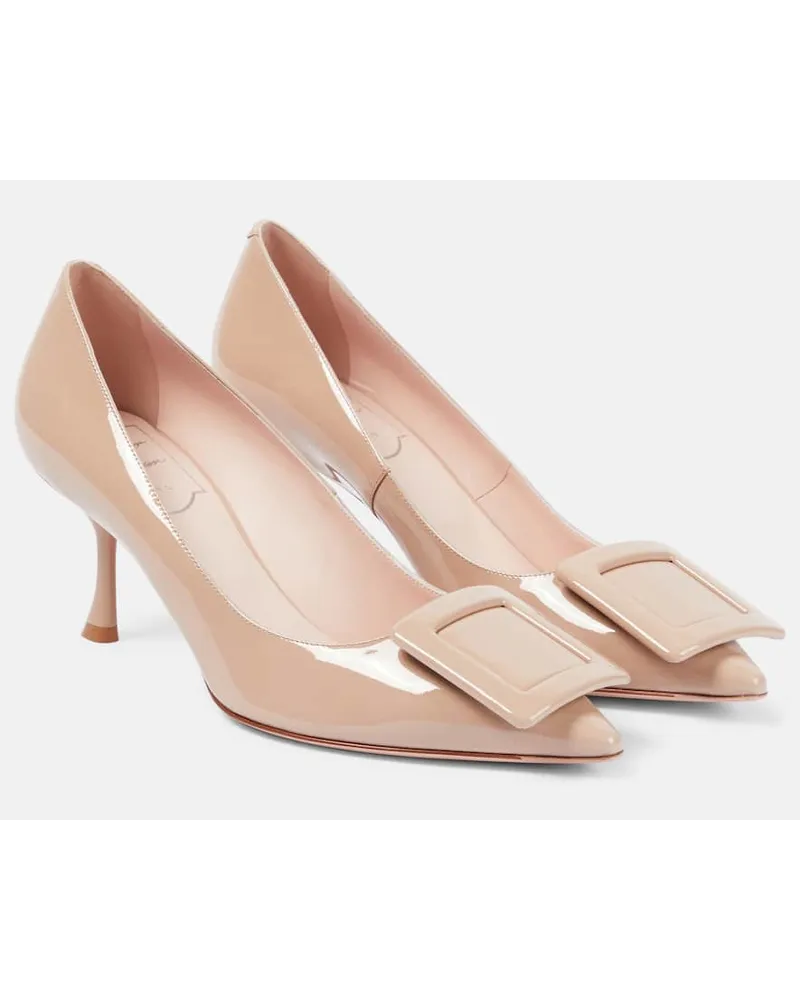 Roger Vivier Pumps Viv' In The City 65 aus Lackleder Beige