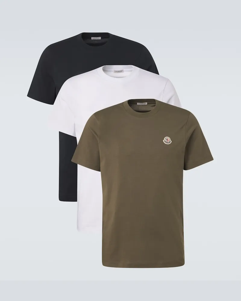 Moncler Set aus 3 T-Shirts aus Baumwoll-Jersey Multicolor