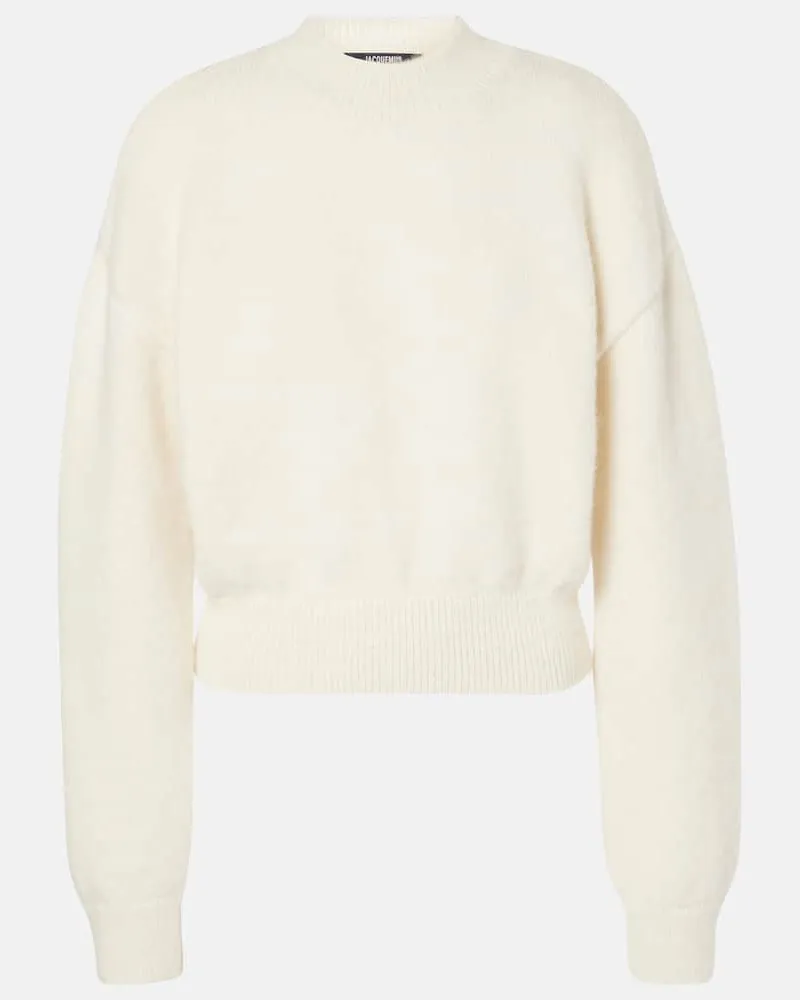 Jacquemus Pullover  Mail aus einem Wollgemisch Beige