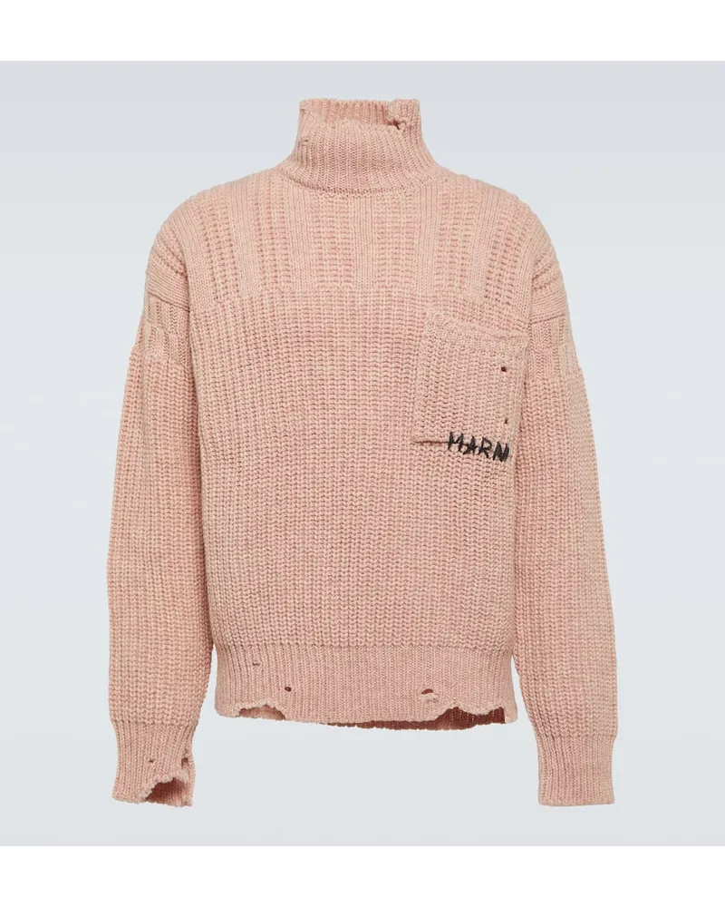 Marni Rollkragenpullover aus Schurwolle Pink