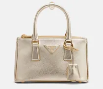 Tote Bag Galleria Mini aus Metallic-Leder