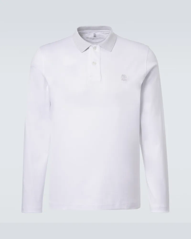 Brunello Cucinelli Polopullover aus Baumwolle Weiß