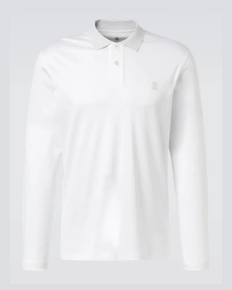 Brunello Cucinelli Polopullover aus Baumwolle Weiß