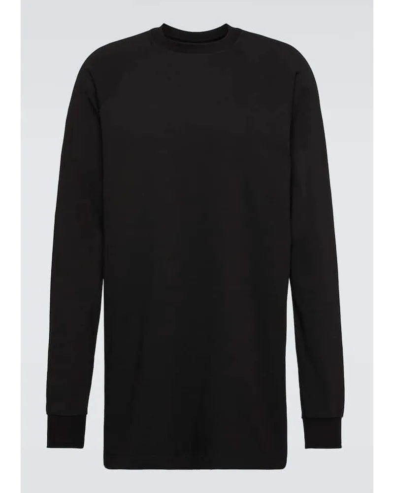 Rick Owens Pullover Baseball aus Baumwoll-Jersey Schwarz