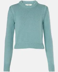 Chloé Chloe Pullover aus Kaschmir und Baumwolle Blau