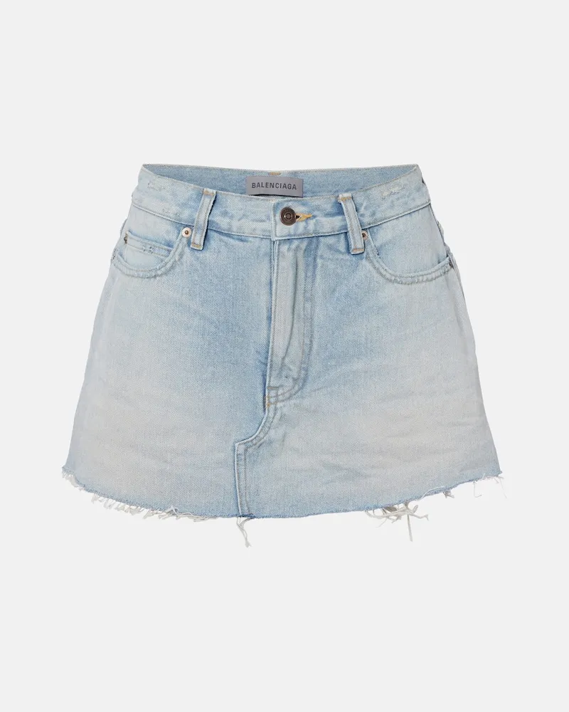 Balenciaga Skort aus Denim Blau