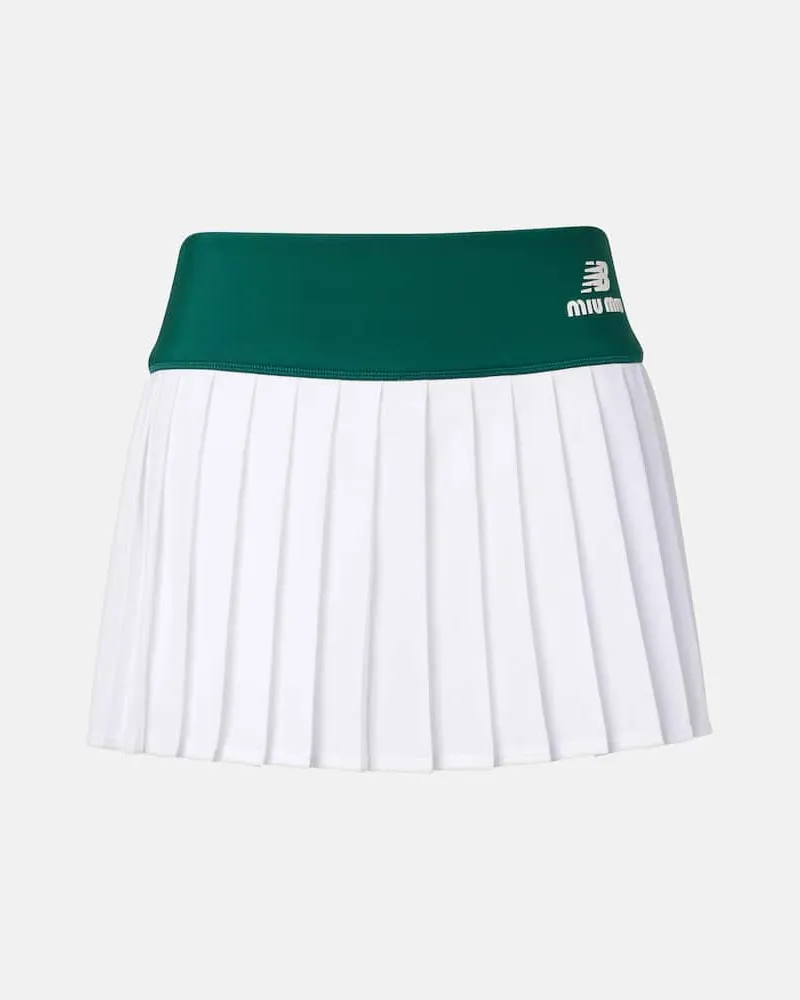 Miu Miu X New Balance Minirock aus Jersey Weiß