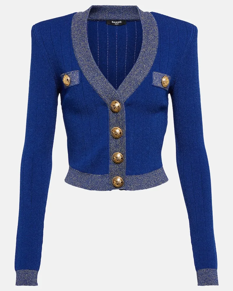 Balmain Cropped-Cardigan Multicolor